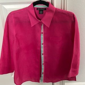 Alexandra Bartlett Pink Classic Button Down Shirt